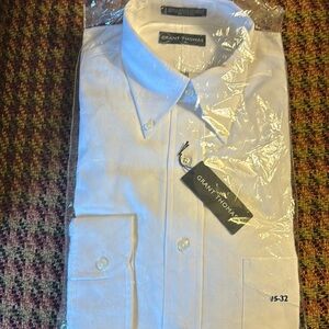 NWT White Men’s Grant Thomas Oxford Shirt